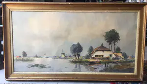 Buy Marius de Jongere - Zomerse dag aan het water? Bid from 50!