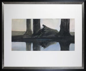 Niet of onleesbaar gesigneerd - Gouache, Compositie met bomen - Ingelijst kopen? Bied vanaf 1!