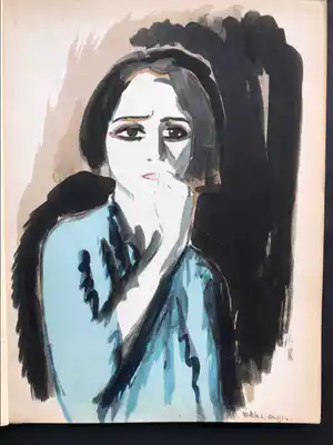 Kees van Dongen - Pochoir - Colère verkocht voor € 795!