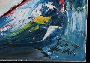 Martin van Wordragen - Olieverf op doek, Zwemmer- Ingelijst kopen? Bied vanaf 10!