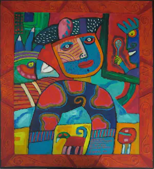 AcheterClemens Briels - Acryl en collage op doek, Pasar el Nooteboom Parque (Groot)? Enchérissez de 900!