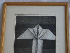 Ada Breedveld - Ingelijste ets en aquatint , Papieren vliegtuigje – 1979 – nr. 4 van 12 ex. kopen? Bied vanaf 40!