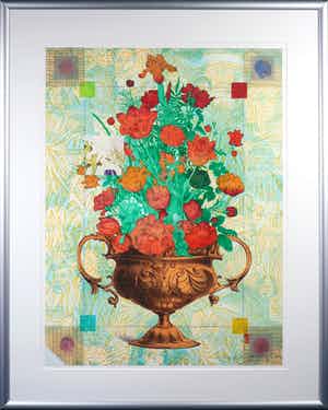 Harald Vlugt - collage: Human Jungle I - Let op de vele mooie details! - ingelijst - 21933 verkocht voor € 1!