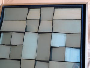 Curiosa - Nul / ZERO-kunst: Spiegelglas, grote abstract geometrische constructie kopen? Bied vanaf 350!