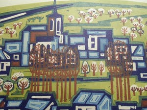 Akke Sins - JEKERDAL II // KLEURENLINOSNEDE VAN AKKE SINS kopen? Bied vanaf 50!