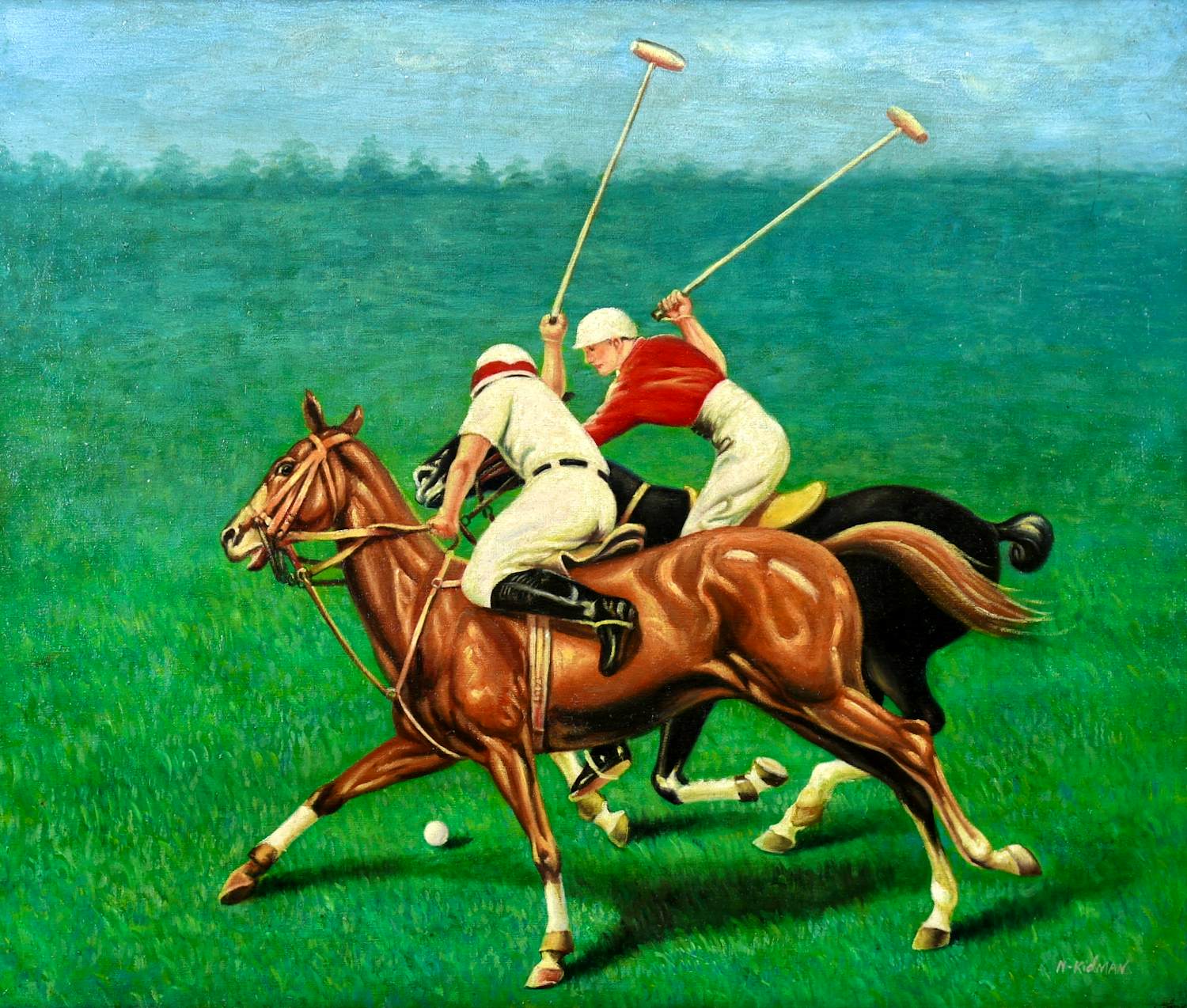 Niet of onleesbaar gesigneerd - "The Poloplayers" kopen? Bied vanaf 10!