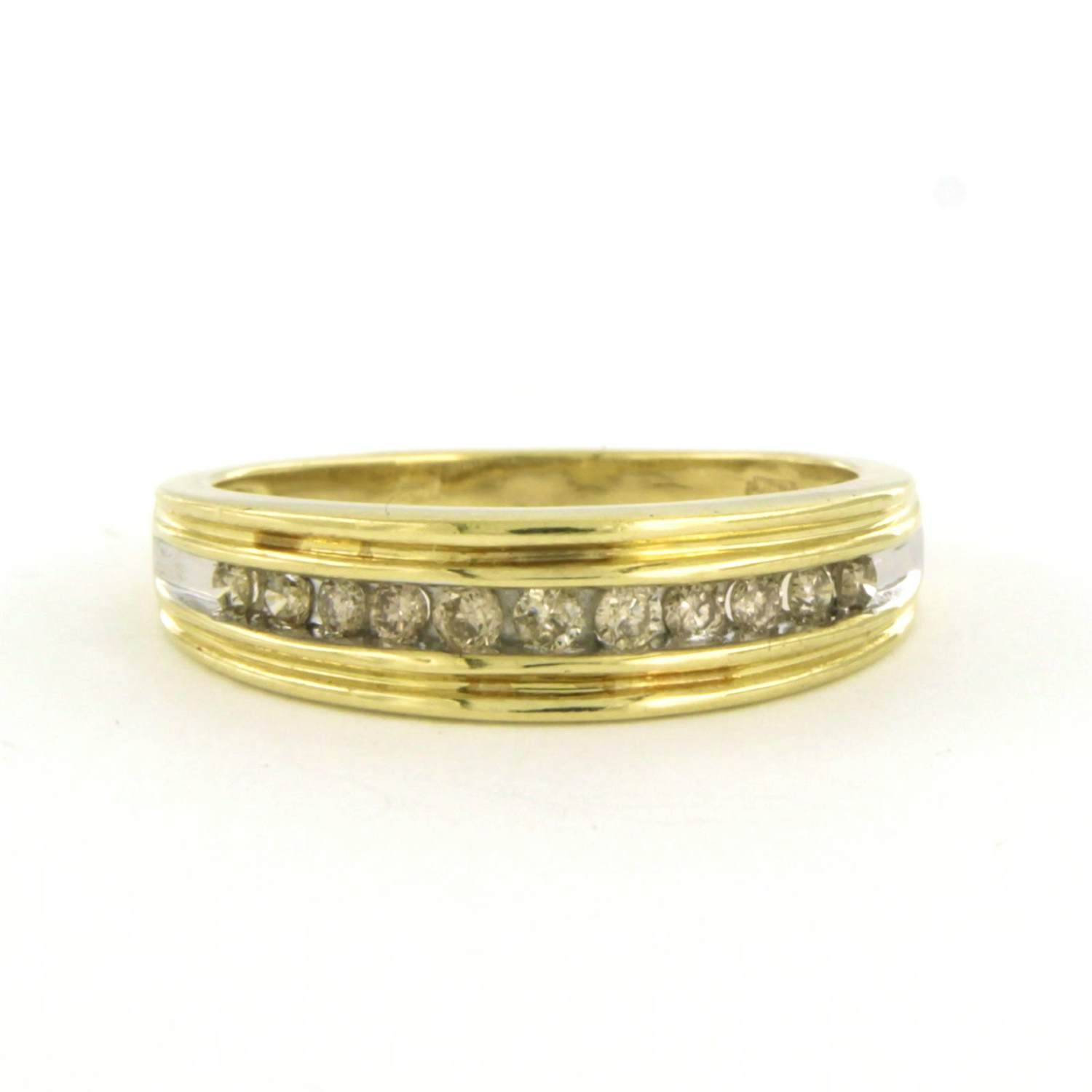 14k gouden ring met briljant geslepen diamant 0.33 ct - ringmaat 16.5 (52) kopen? Bied vanaf 260!