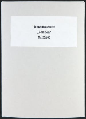 Johannes Schütz - Zeichen, 1995 kopen? Bied vanaf 20!