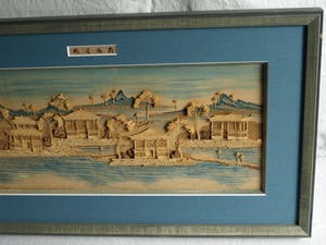 Curiosa - Uit kurk gesneden Oosters landschap – Jaren ‘80 kopen? Bied vanaf 50!