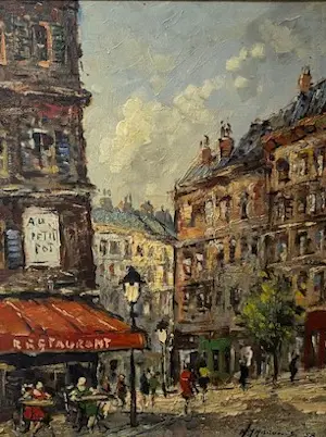 AcheterNiet of onleesbaar gesigneerd - Parijs' stadsgezicht? Enchérissez de 1!