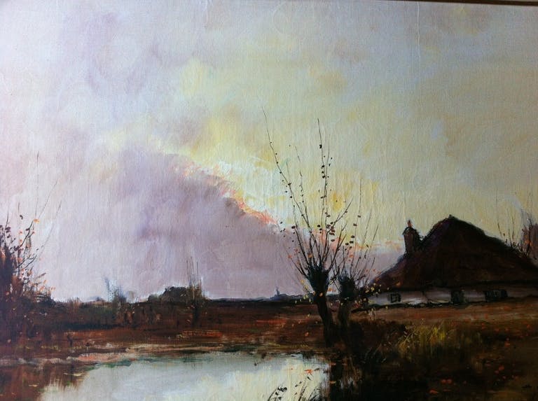 Henri Joseph Pauwels - Henri Joseph Pauwels (1903-1983) - Olieverf op doek - Landschap met boerderij verkocht voor € 85!