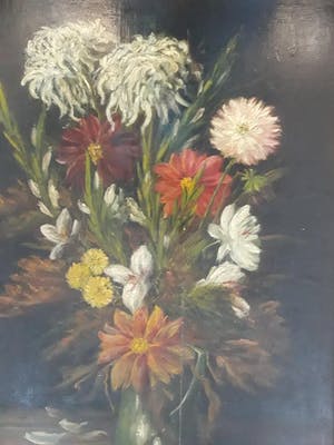 Niet of onleesbaar gesigneerd - Bloemstilleven (19e eeuw) kopen? Bied vanaf 1!