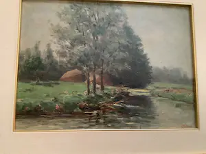 Suze ter Gast-Rosse - zeer Fraai groot landschap , gesigneerd en ingelijst . kopen? Bied vanaf 30!