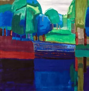 Ton Schulten - At the Lake (zeefdruk op zijde) kopen? Bied vanaf 75!