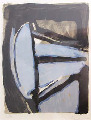 Bram van Velde - Abstracte compositie verkocht voor € 250!