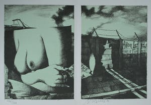 Nicolaas Wijnberg - Litho , Borsten – bijlage tijdschrift Petit No 4 - 1980 kopen? Bied vanaf 30!