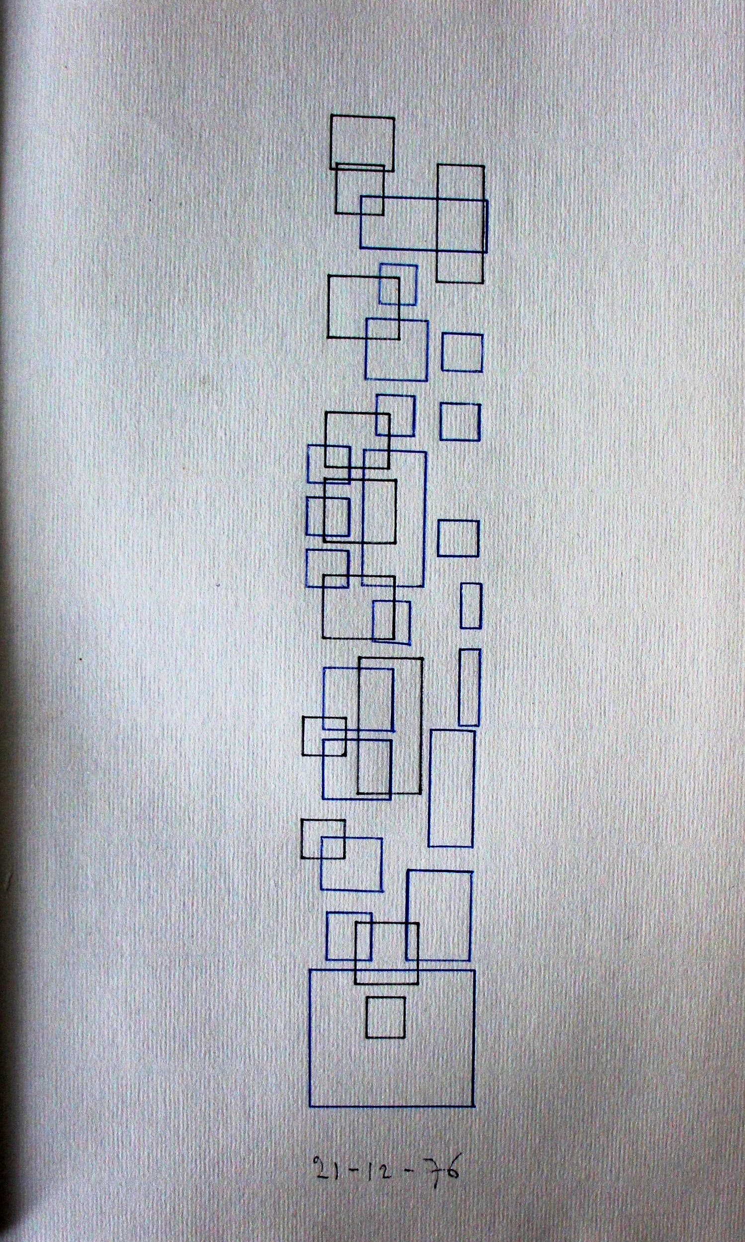 Siep van den Berg - collage/pentekening - 1976 verkocht voor € 50!
