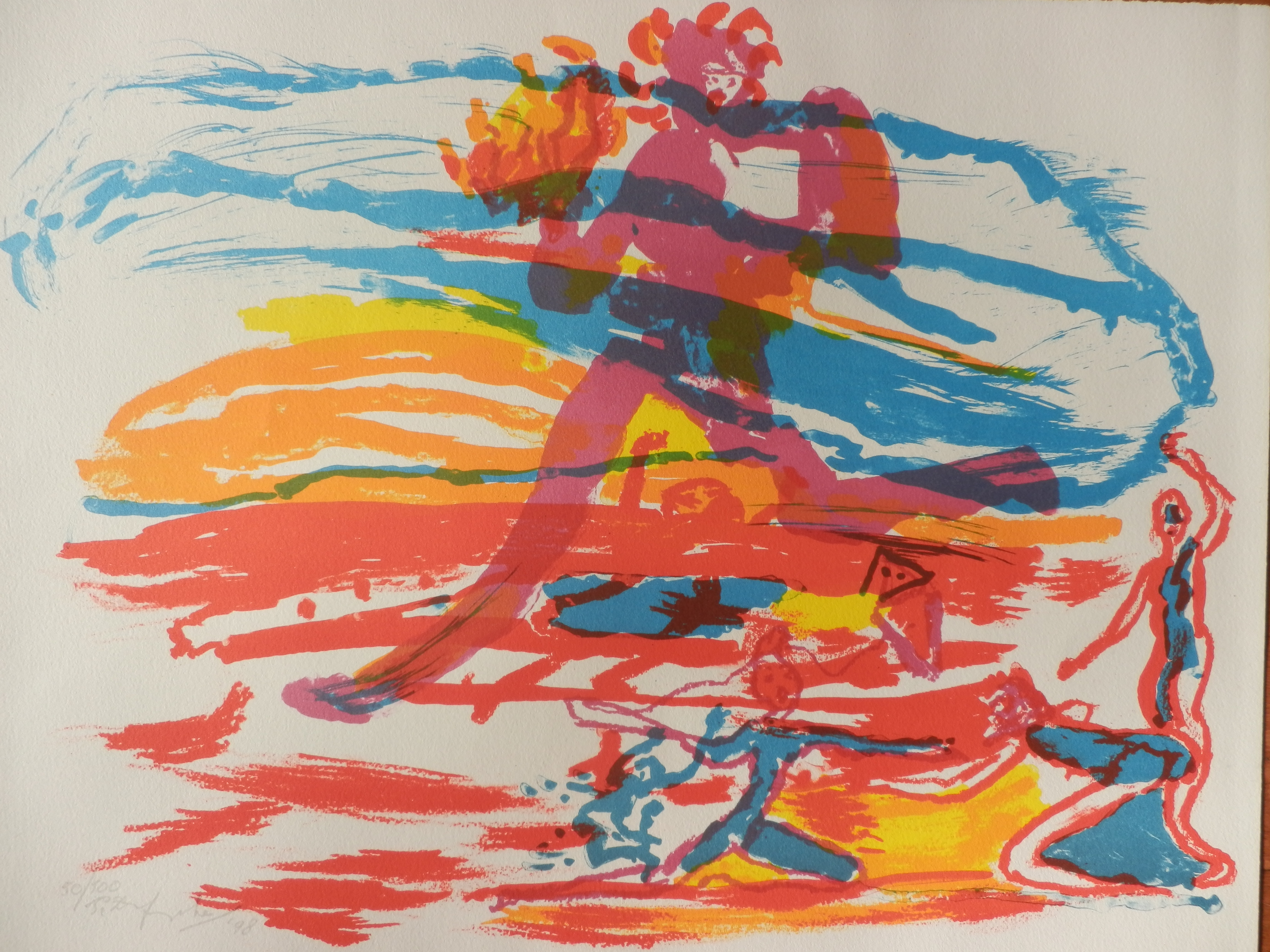 Pieter Defesche - Kleurenlitho DIONYSOS Handgesigneerd. verkocht voor € 35!