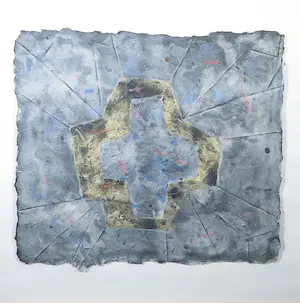 Pat Gentenaar - Torley - Gemengde techniek op papier, Cross mask - Ingelijst kopen? Bied vanaf 40!