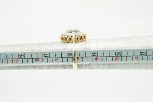 72 - Vintage 14 karaats bi colour markiesvormige ring met diamant kopen? Bied vanaf 280!