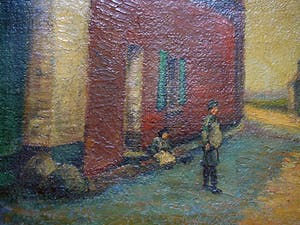 Arthur Nols - Dorpsgezicht in de grensstreek -olieverf- kopen? Bied vanaf 65!