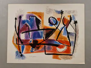 Jacques Colas-Guerin - Frankrijk 1962 - Unica Lithografie (7 ex) - composition nr2 - potloodges. kopen? Bied vanaf 37!