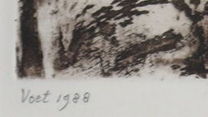 Wilfred Voet - Ets, Zonder titel - Ingelijst kopen? Bied vanaf 1!