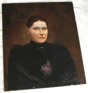 Niet of onleesbaar gesigneerd - Olieverf op doek, “Portret vrouw” – gesigneerd – oud – 65 x 54 cm. kopen? Bied vanaf 1!
