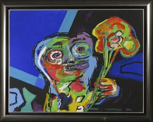 Arnold Zweerman - Gouache, Bloemen - Ingelijst kopen? Bied vanaf 1!