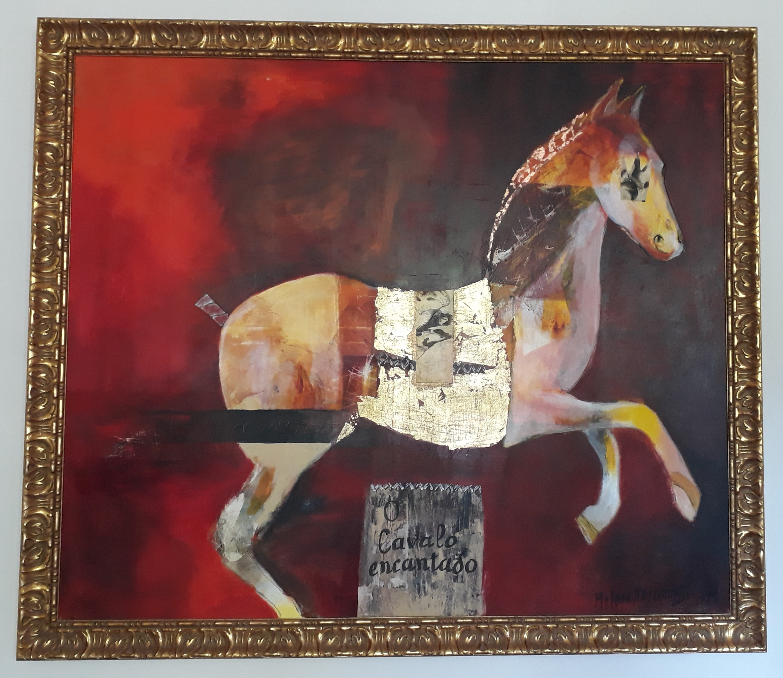 Helena Nascimento - Gold & red horse kopen? Bied vanaf 1575!