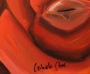 Gabriela Stroe - Olieverf op doek, Gekleurde rozen kopen? Bied vanaf 60!