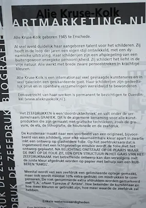 Alie Kruse-Kolk - Olijven - zeefdruk - mooi ingelijst kopen? Bied vanaf 50!