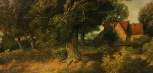 Niet of onleesbaar gesigneerd - Olieverf op paneel, Landschap - Ingelijst kopen? Bied vanaf 1!