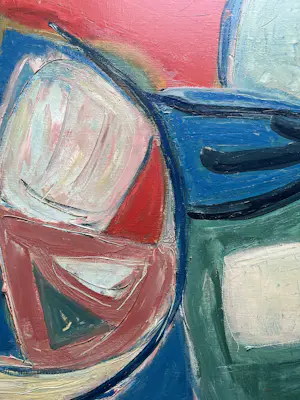 Jeanne Marie van Staveren - olieverf op doek | 'zonder titel' | jaren '80 kopen? Bied vanaf 20!