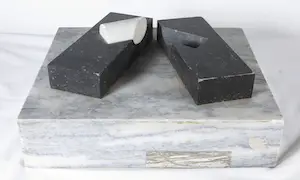 Jan van Dijk - Marmer / hardsteen, Scheiding rond door knippen II (Zwaar!) kopen? Bied vanaf 100!