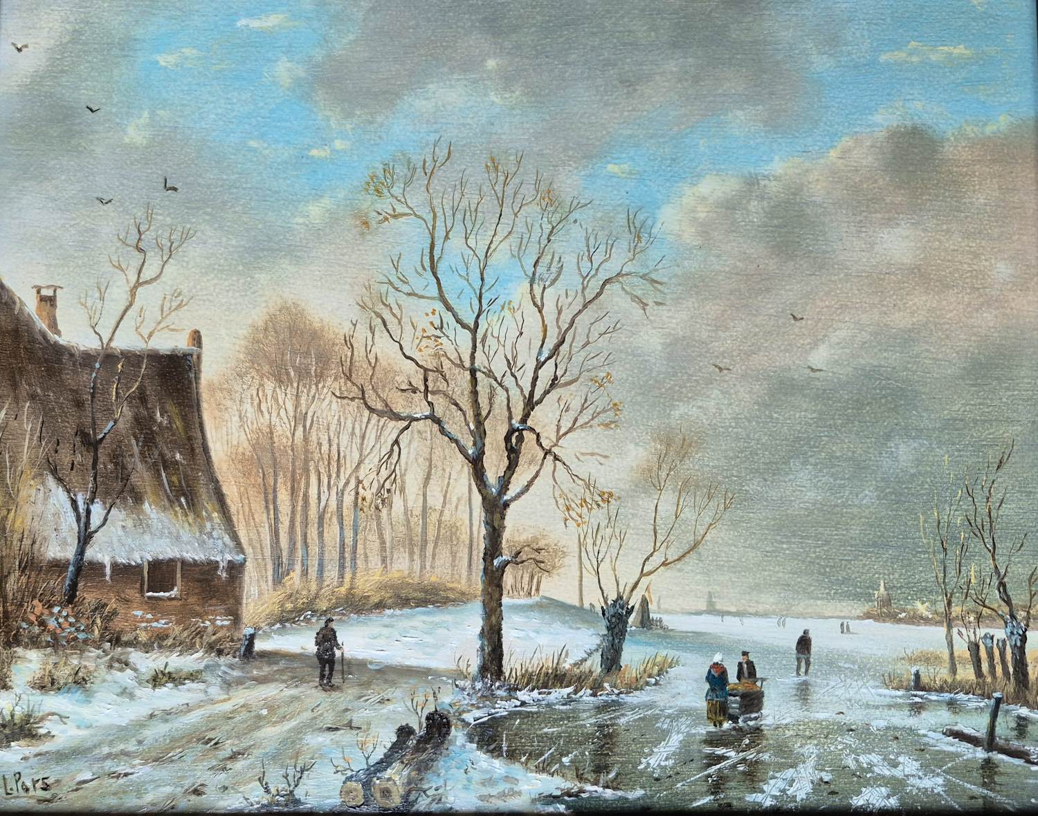 Buy Leo Pors - olieverf op paneel - gesigneerd l.o.? Bid from 169!