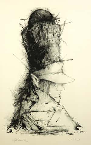 Dirkje Kuik - Litho, Egelhoeder verkocht voor € 70!