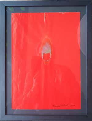 Bernard Aubertin - "Semena"- Verbrand papier (Pyrografie) - 2010 - Certificaat verkocht voor € 125!