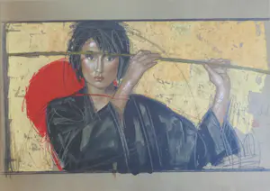 Nico Vrielink - SENSUELE VROUW / KLEURZEEFDRUK / 54x76cm / SIG kopen? Bied vanaf 75!