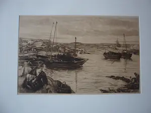 James Clarke Hook - Litho. Titel, "Home with the Tide kopen? Bied vanaf 15!