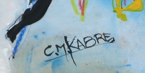 Niet of onleesbaar gesigneerd - Gemengde techniek op papier, Zonder titel - Ingelijst kopen? Bied vanaf 1!