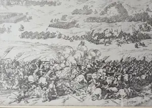 Johann Wilhelm Baur - Slag Mookerheide. kopen? Bied vanaf 39!