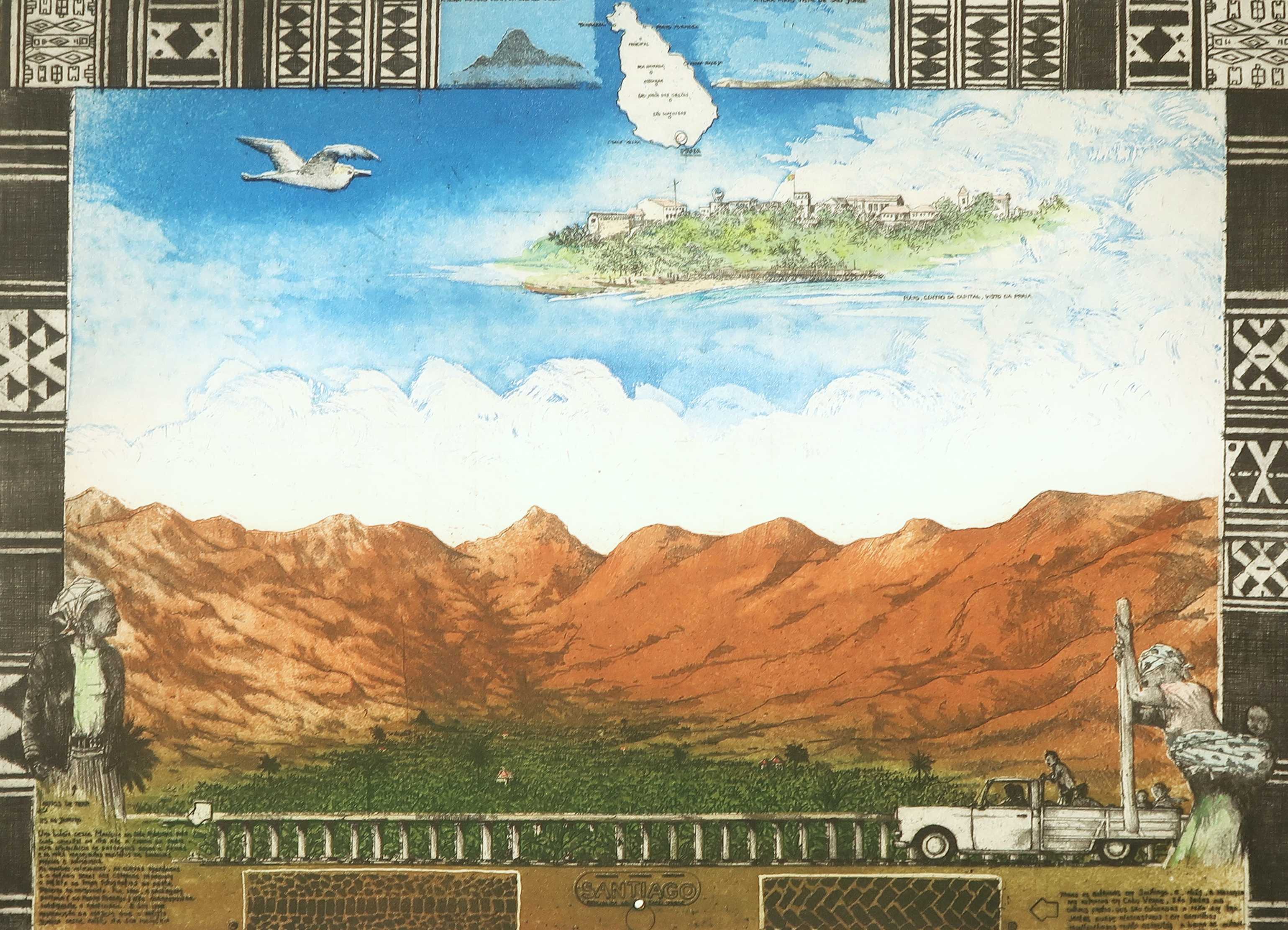 Rolf Weijburg - Ets en aquatint, Santiago verkocht voor € 40!