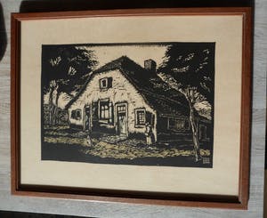 Paul van Dam - Houtsnde , Veluwse boerderij . kopen? Bied vanaf 15!
