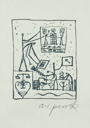 A.R. Penck - Handgesigneerde ets - Ingelijst kopen? Bied vanaf 1!