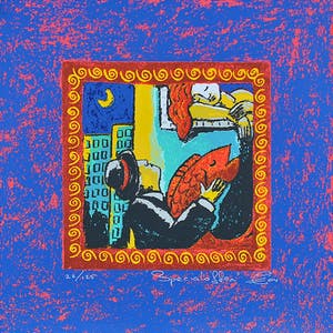 Jacques Tange - Kleurenzeefdruk SPECIAL OFFER Handgesigneerd. kopen? Bied vanaf 45!