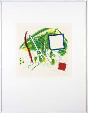 Roger Raveel - Ets, Optocht - Ingelijst verkocht voor € 600!