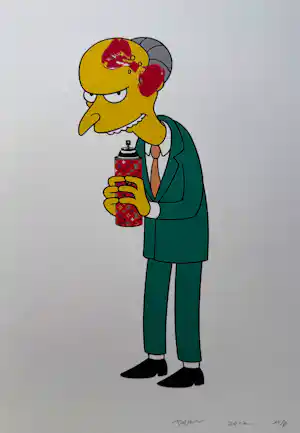 Death NYC - handgesigneerde zeefdruk | 'Mister Burns / Louis Vuitton spray can' | 2012 kaufen? Bieten Sie von 75!
