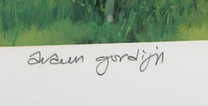 Araun Gordijn - Zeefdruk, Harley Davidson - Ingelijst kopen? Bied vanaf 35!