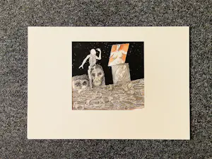 Hans Almekinders - Bijzondere gemengde techniek (inkt, aquarel, sepia) "Levensloop" kopen? Bied vanaf 68!